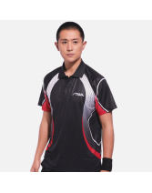 stiga 斯蒂卡 G1103131 黑紅網格轉移印乒乓球比賽服