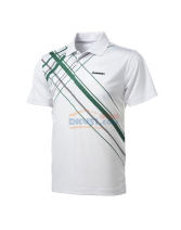 Kawasski川崎ST-13131男款專業羽毛球服 白色款 印花T恤