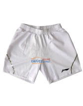 李寧2014湯尤杯比賽短褲 AAPJ019-2 男款白色短褲，國羽戰袍