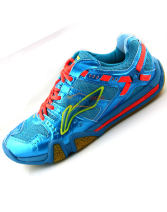 李寧貼地飛行男子羽毛球專業比賽鞋（熒光藍款）AYAJ011-2