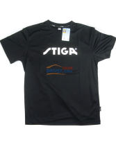 STIGA斯帝卡 圓領廣告衫 乒乓球服 G1203431 黑色款