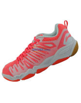 LINING 李寧 AYAJ028-2 女款熒光柔橙/白色羽毛球鞋