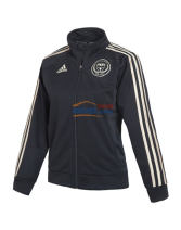 ADIDAS阿迪達斯 AGM-14035 女款黑金色乒乓球針織運動夾克