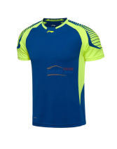 李寧 AAYL035-4 男款羽毛球服短袖T恤 比賽上衣 2016年新款 夢(mèng)幻藍(lán)色