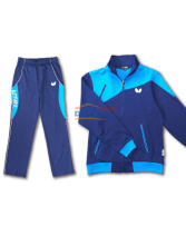 蝴蝶男款乒乓球運動套裝長袖 WSW-428-0514 藍色款