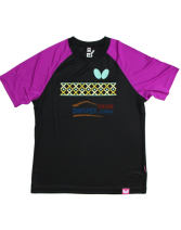 蝴蝶乒乓球服 BWH-818-0218 黑紅款圓領運動T恤