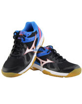 MIZUNO美津濃 V1GA178092綜合乒乓球鞋 黑藍(lán)款（透氣舒適 高性價(jià)比）