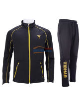 TIBHAR挺拔 01806A 黑金色秋冬款乒乓球服 上衣/長褲