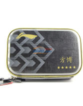 李寧 方博代言款 五星上將 PU皮雙層乒乓球拍套