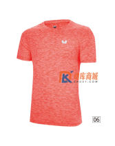 Butterfly蝴蝶乒乓球短袖 圓領T恤文化衫 BWH-831 橙色款 2021新款