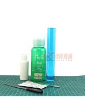 乒乓球膠皮切割裁膠工具粘拍套裝：裁剪墊、滾膠棒、裁膠刀、膠水、銼刀