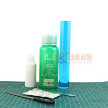 乒乓球胶皮切割裁胶工具粘拍套装：裁剪垫、滚胶棒、裁胶刀、胶水、锉刀