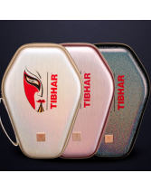 TIBHAR挺拔亮皮臉譜硬質(zhì)乒乓球拍包 大容量乒乓球葫蘆拍盒